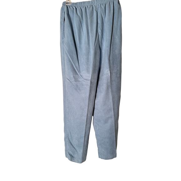 Ladies Club 2pc Baby Blue Suede  Pants Set Women's Size Large - Picture 9 of 10